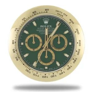 Luxor Wall Clock Day Gold Green premium wall clock