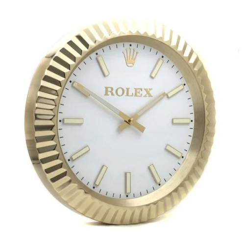 Luxor Datejust Wall Clock | Gold premium wall clock angle view