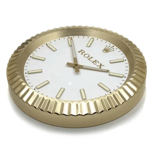 Luxor Datejust Wall Clock | Gold premium wall clock side view