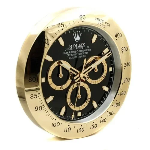 Luxor Daytona Wall Clock | Gold Black premium wall clock front view