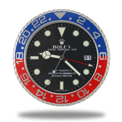 Luxor GMT Master II Wall Clock | Pepsi premium wall clock angle view