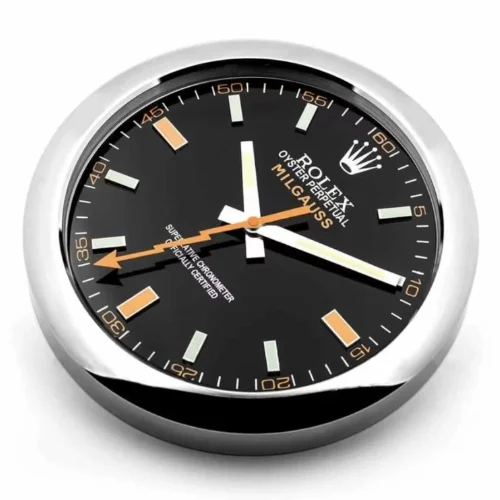 Luxor Milgauss Wall Clock | Black premium wall clock side view