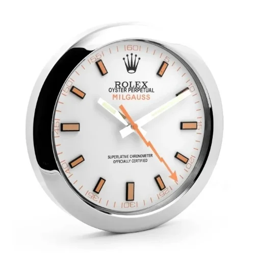 Luxor Milgauss Wall Clock | White premium wall clock front view