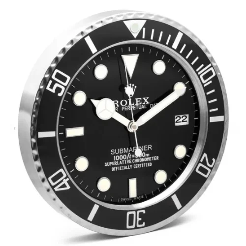 Luxor Submariner Wall Clock | Black premium wall clock front view