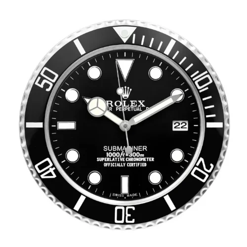 Luxor Submariner Wall Clock | Black premium wall clock angle view