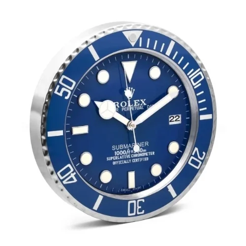 Luxor Submariner Wall Clock | Blue premium wall clock front view