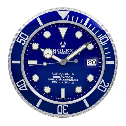 Luxor Submariner Wall Clock | Blue premium wall clock angle view