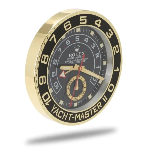 Luxor Yacht-Master II Wall Clock | Gold Black premium wall clock front view