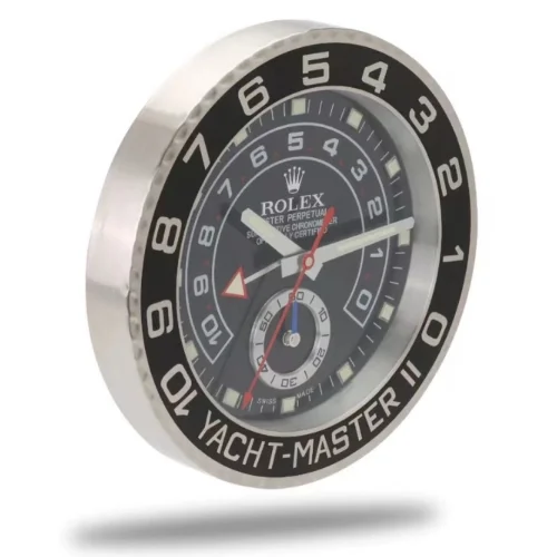 Luxor Yacht-Master II Wall Clock | Silver premium wall clock front view
